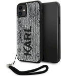 Karl Lagerfeld KLHCN61PSQRKS hardcase Sequins Cord for iPhone 11/Xr 6,1" / silver