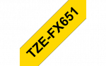 Brother | TZe-FX651 Flexible ID Laminated Tape | Black on Yellow | TZe | 8 m | 2.4 cm
