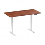 Adjustable Height Table Up Up Bjorn II White, Table top L Dark Walnut