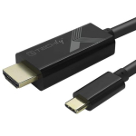 Techly USB Type C ST HDMI 2.0 4K kaabel, 2m, Black