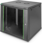 Seinapealne rack-kapp Digitus DN-19 12U-6/6-EC-SW Black