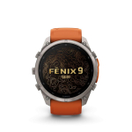 Smart watches Garmin  Fenix 9 Pro &ndash; inReach, 51mm\nTitanium with Autumn Orange/Spark Orange Silicone Band