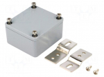 Enclosure: multipurpose | X: 58mm | Y: 64mm | Z: 35mm | aluminium | grey