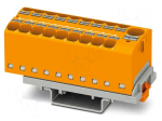Splice terminal: rail | 32A | 800V | push-in | PA | 0.2&divide;6mm2 | W: 28.6mm
