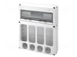 Enclosure: for modular components | IP65 | wall mount | grey