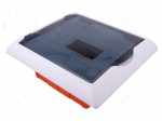 Enclosure: for modular components | IP40 | white | No.of mod: 6 | 400V