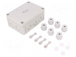 Enclosure: junction box | X: 94mm | Y: 130mm | Z: 57mm | polystyrene