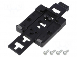 DIN rail mounting bracket | black | Kit: mounting screws