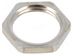 Nut | NPT1" | brass | 42mm | Thread: inch,NPT | Plating: nickel | Entrelec
