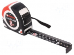 Measuring tape | L: 8m | Width: 25mm | Enclos.mat: ABS,elastolan