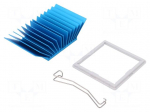 Heatsink: extruded | grilled | BGA | blue | L: 42.5mm | W: 42.5mm | 1.9&deg;C/W