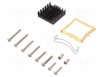 Heatsink: extruded | grilled | black | L: 29mm | W: 29mm | H: 9.5mm