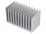 Heatsink: extruded | grilled | natural | L: 50mm | W: 100mm | H: 60mm