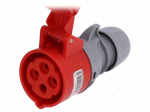 Connector: AC supply 3-phase | socket | female | 16A | 400VAC | IP44
