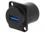Adapter | USB A socket-front,USB AB micro socket-back | EH | black