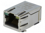 Socket | RJ45 | PIN: 8 | shielded,with LED | gold-plated | Layout: 8p8c