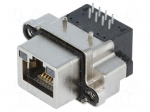 Socket | RJ45 | IP68 | THT | for panel mounting | angled 90&deg;