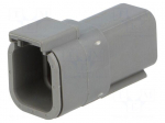 Connector: wire-wire | DTM | plug | male | PIN: 6 | IP68 | Locking: latch
