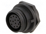 Connector: circular | socket | female | PIN: 12 | w/o contacts | IP68