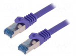 Patch cord | S/FTP | 6a | stranded | Cu | LSZH | violet | 10m | 27AWG