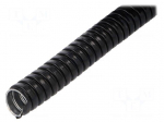 Protective tube | &Oslash;Braid : 21mm | galvanised steel | black | Len: 10m