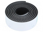 Tape: velcro | W: 25mm | L: 1m | Thk: 5.8mm | rubber | black | -30&divide;50&deg;C
