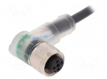 Connection lead | M12 | PIN: 4 | angled | 2m | plug | 24VAC | 4A | -25&divide;80&deg;C