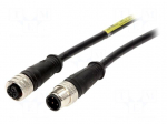Cable: for sensors/automation | PIN: 4 | M12-M12 | 5m | plug | plug | 250V