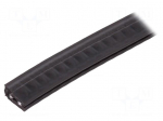 Hole and edge shield | EPDM | L: 5m | black | H: 15.5mm | W: 8.5mm