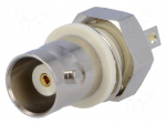 Socket | BNC | female | insulated | straight | 50&Omega; | soldering | ABS