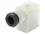 Connector: valve connector | plug | form B | 10mm | female | PIN: 3 | 24V