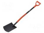 Spade | L: 1200mm | V: straight | W: 195mm | Handle mat: metal