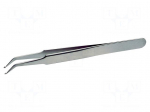 Tweezers | 120mm | Blades: curved | SMD
