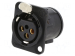 Connector: XLR | socket | female | PIN: 3 | straight | with push button