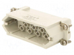 Connector: HDC | contact insert | male | 10A | 250V | PIN: 25 | 25+PE