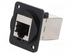 Coupler | FT | Cat: 5e | shielded | 8p8c | RJ45 socket,both sides | metal