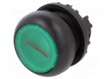 Switch: push-button | 22mm | Stabl.pos: 1 | green | M22-FLED,M22-LED