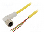 Cable: for sensors/automation | M12 | PIN: 3 | angled | 10m | plug | CSA