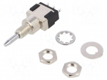 Switch: push-button | Pos: 2 | SPDT | 6A/125VAC | 6A/6VDC | ON-(ON) | MPA