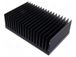 Heatsink: extruded | grilled | black | L: 150mm | W: 233mm | H: 74mm