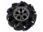 Left wheel | black | screw | &Oslash;: 97mm | Plating: rubber | W: 44.9mm | 1pcs.