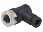 Connector: M12 | plug | PIN: 5 | female | 60V | angled 90&deg; | IP67 | 4A | 4&divide;6mm