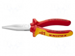 Pliers | flat,elongated | 160mm
