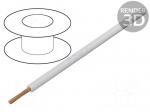 Wire | H05V-K,LgY | stranded | Cu | 1mm2 | PVC | white | 300V,500V | 10m