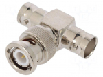 T adapter | BNC male,BNC female x2 | Insulation: PTFE | 50&Omega;