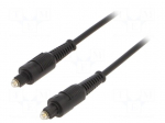Cable | Toslink plug,both sides | 7.5m | black | &Oslash;cable: 5mm
