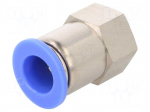 Push-in fitting | straight | -0.95&divide;15bar | nickel plated brass