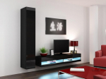 Cama Living room cabinet set VIGO NEW 9 black/black gloss