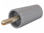 Laboratory connector: 4mm banana | adapter | 32A | grey | 42mm