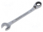Wrench: combination spanner | rattle | 15mm | MicroSpeeder